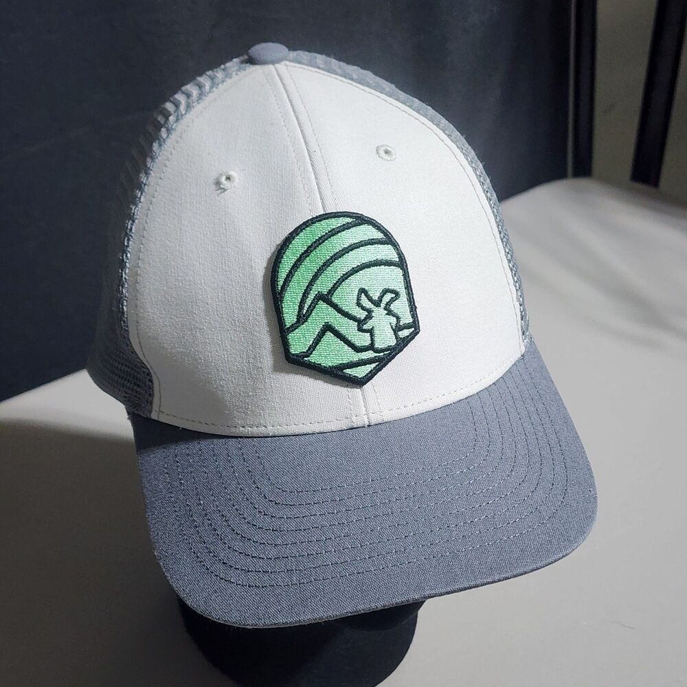 Dutch Bros. Coffee Trucker Hat Gray White Green Mint Windmill Logo Patch Snapbac